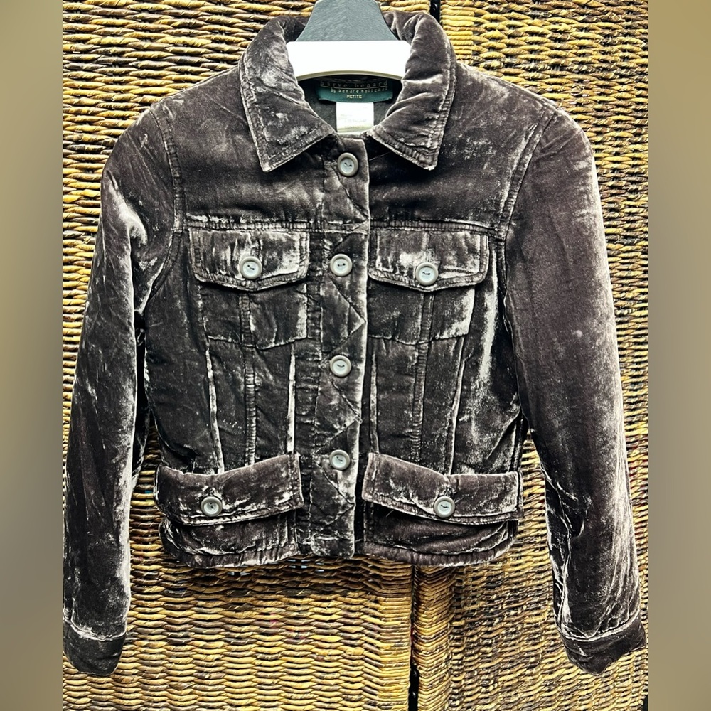 Harve‎ Benard Velvet Jacket- Size:4P ( Petite)